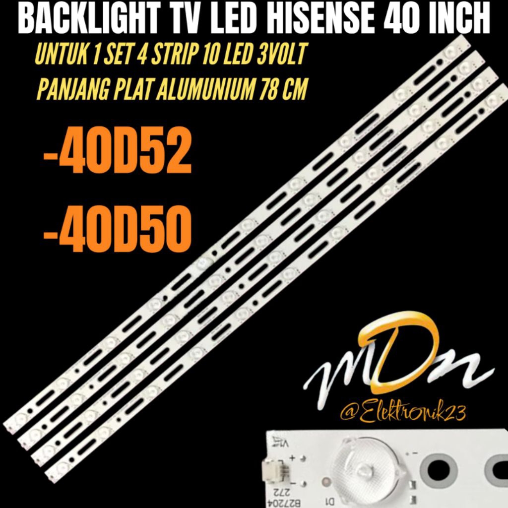 BACKLIGHT TV LED HISENSE 40 INCH 40D50P-40D52P BACKLIGHT TV HISENSE 50 INCH
