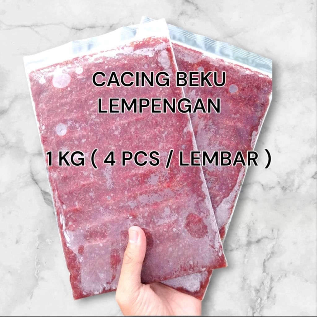 Cacing beku lempengan 250 gram paket 1kg 4 pcs / cacing beku / pakan beku / cacing beku lempengan / 