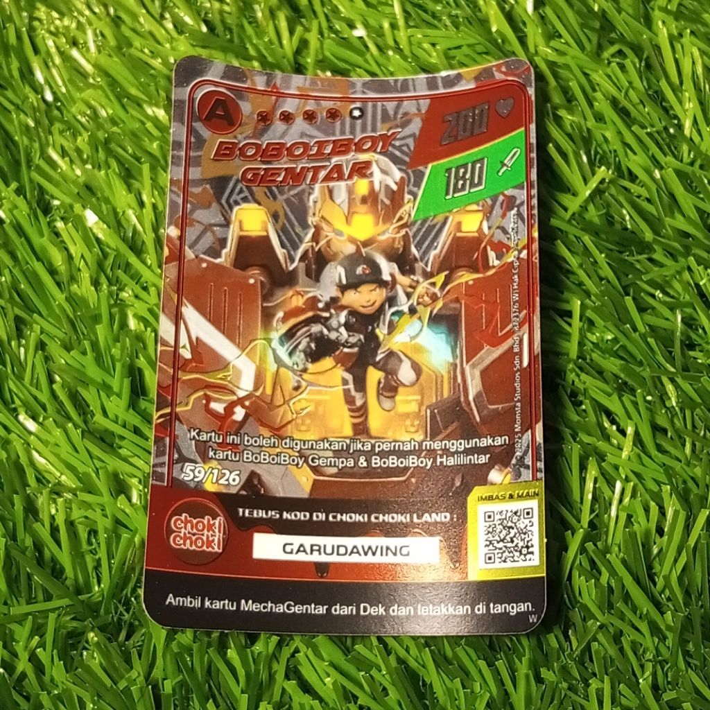 GALAXY MONSTA CARD BOBOIBOY GENTAR FOIL