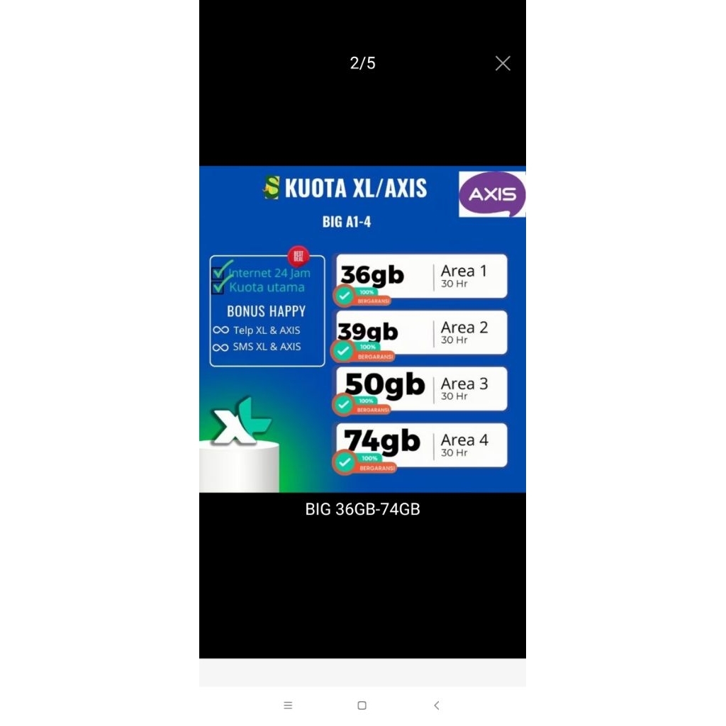 KUOTA XL AKRAB GARANSI