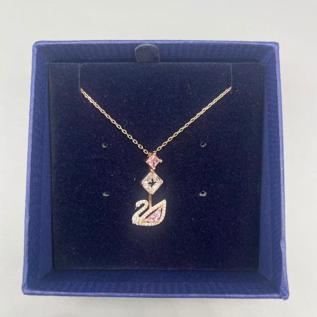 Swarovski Swan Pendant Red Crystal Necklace