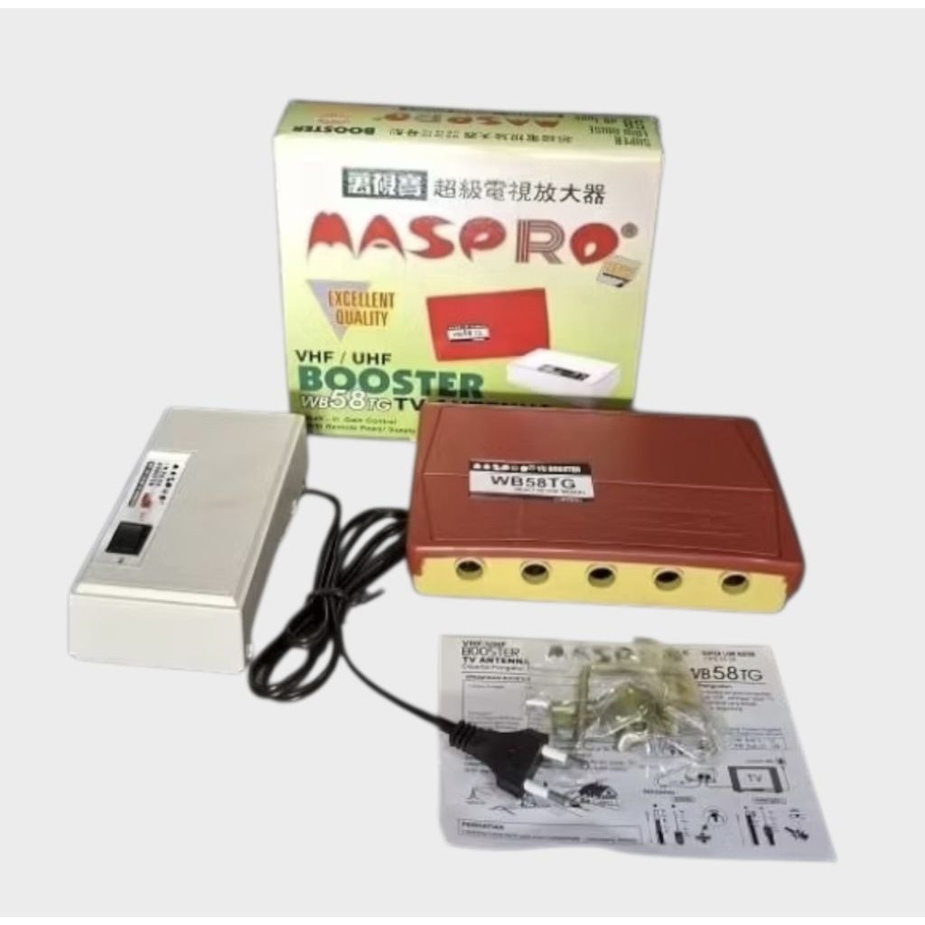 MASPRO TV Booster WB58TG, Booster Pengkuat Sinyal TV