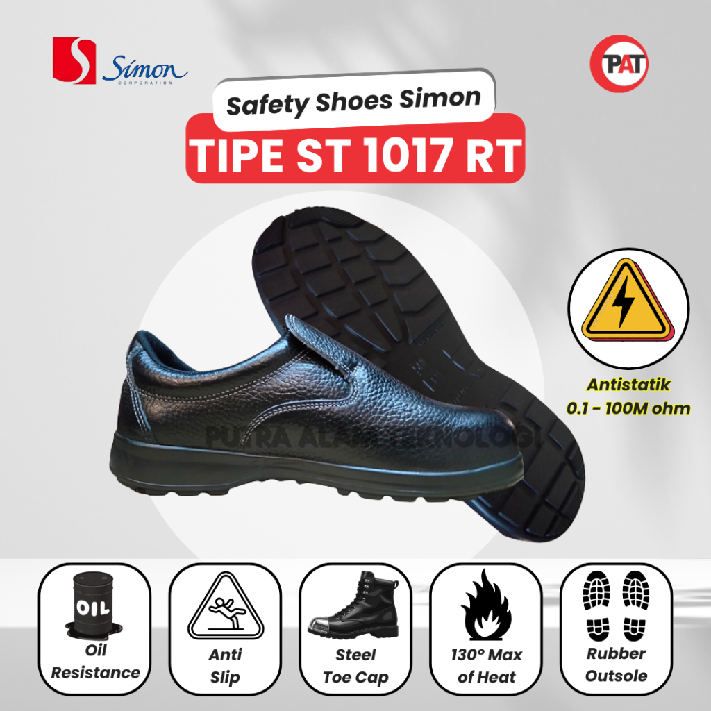 Sepatu Safety Simon ST1017 - RT Rubber Anti Static Safety Shoes