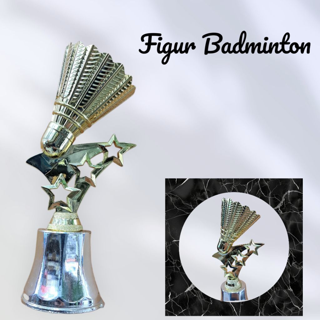 Figur Trophy / Tropi / Kepala Trophy Badminton (Per Buah)