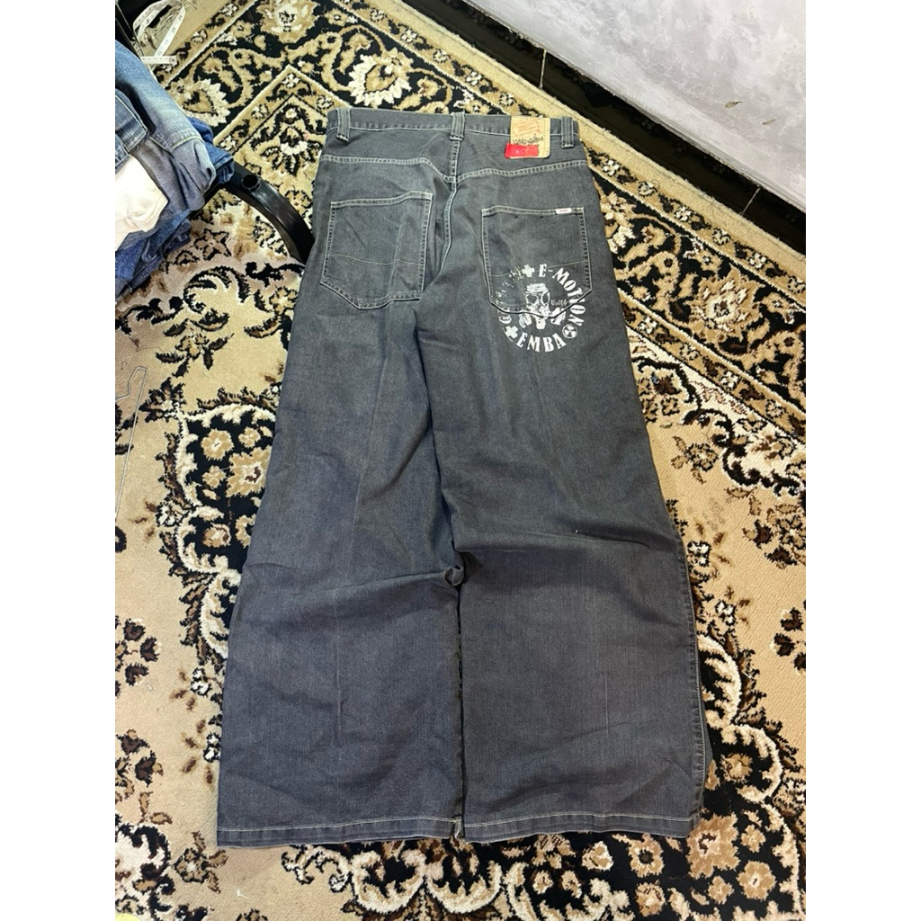 celana baggy jeans emba abu y2k