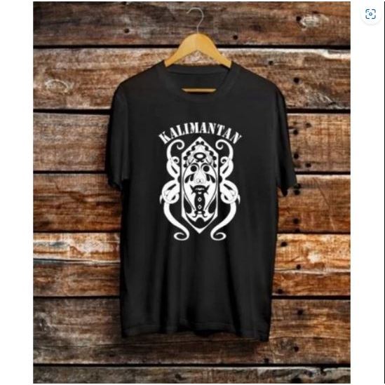 Kaos Motif Gambar Dayak / Kaos Kalimantan