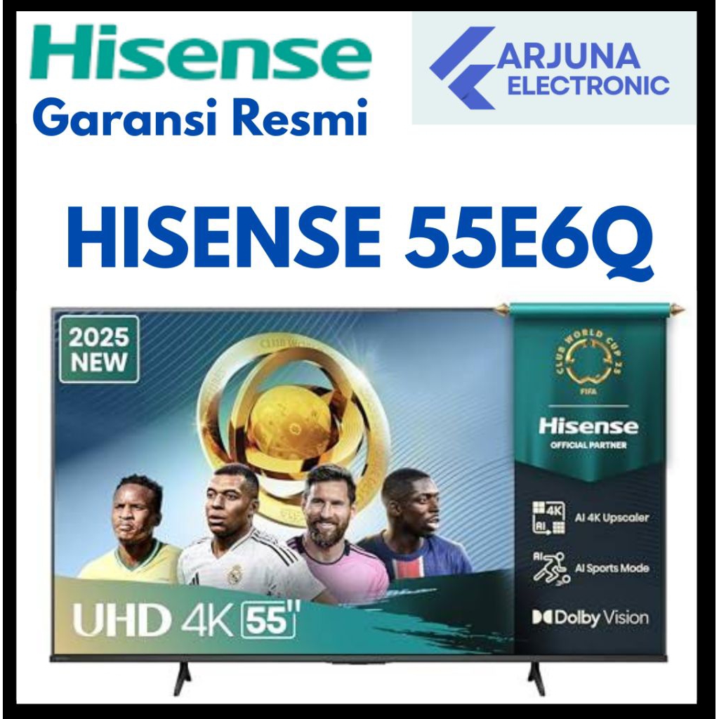 HISENSE 55E6Q 4K SMART TV OS VIDAA 55 INCH 2025 Series