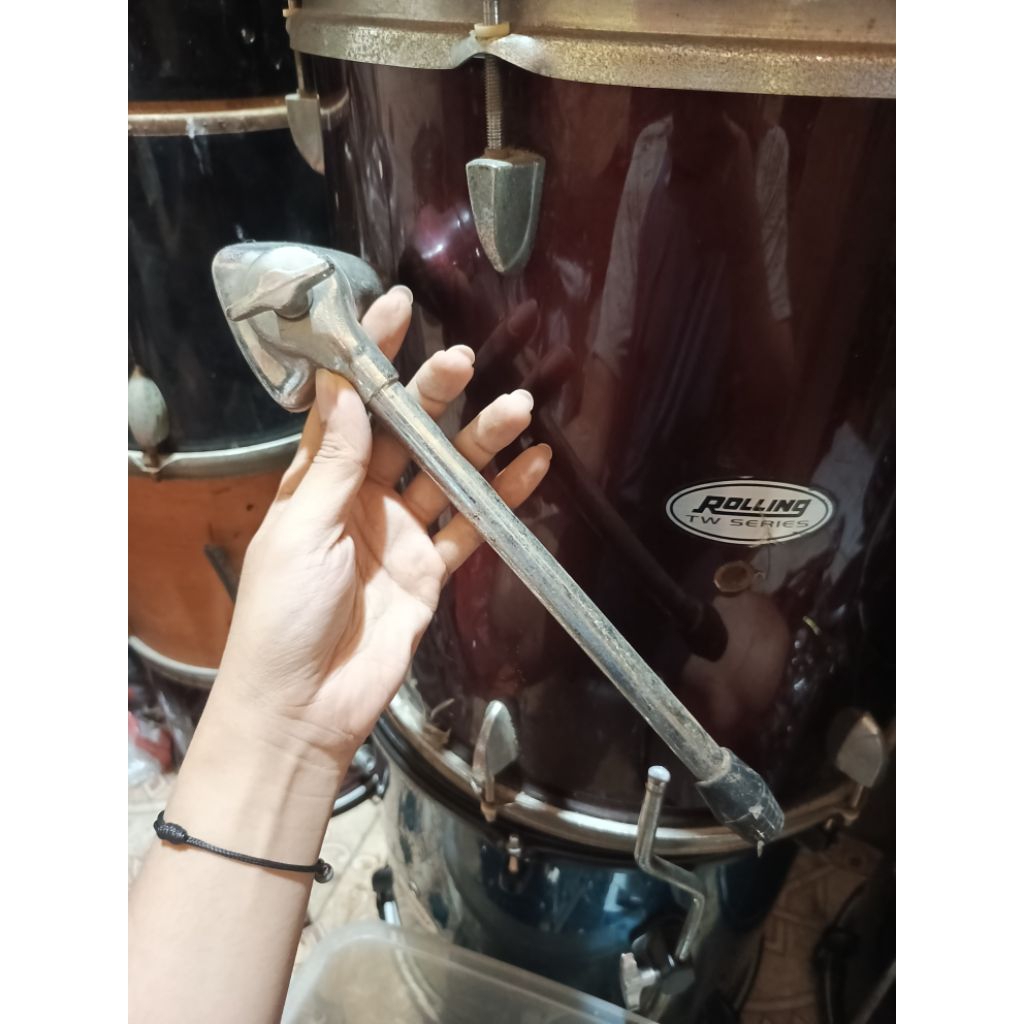 1 pcs kaki bass drum rolling