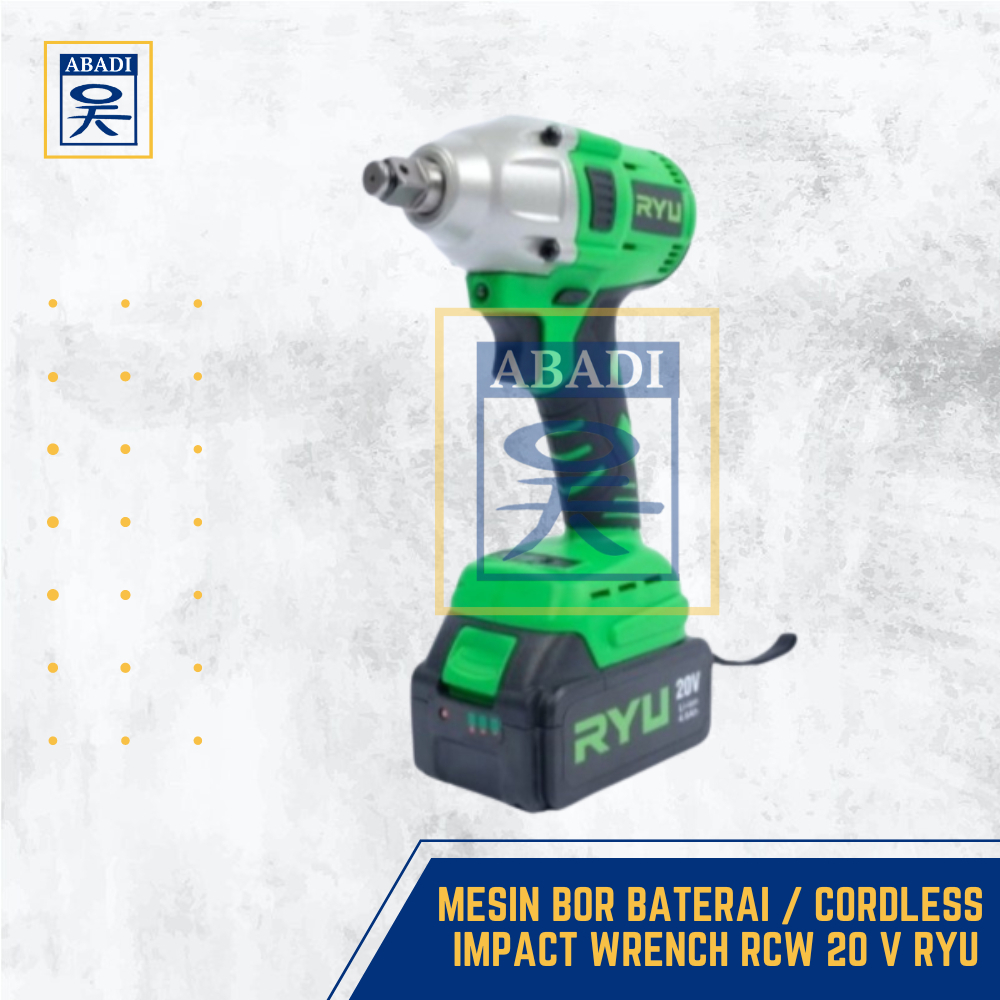 MESIN BOR BATERAI / CORDLESS IMPACT WRENCH RCW 20 V RYU