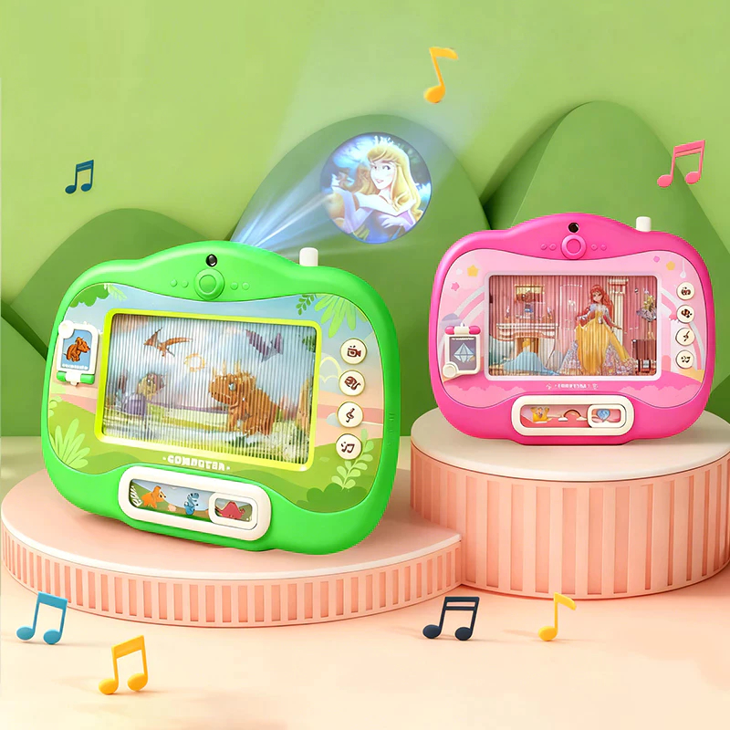 Mainan Edukasi Tablet Proyektor  Anak Mainan Tablet Animasi Suara dan Musik Mainan Tablet Multifungs