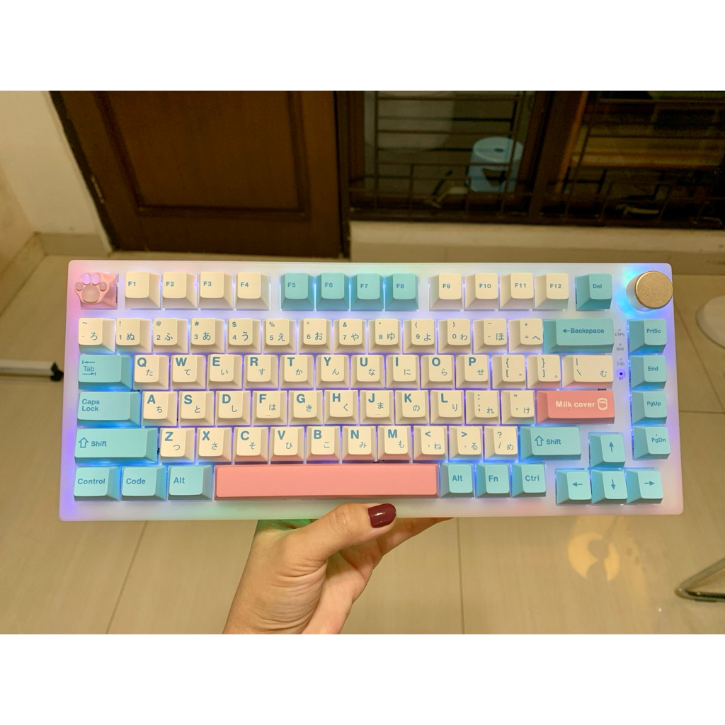 Keycaps Milk Cover Cherry Profile Japan Root Mechanical Keyboard