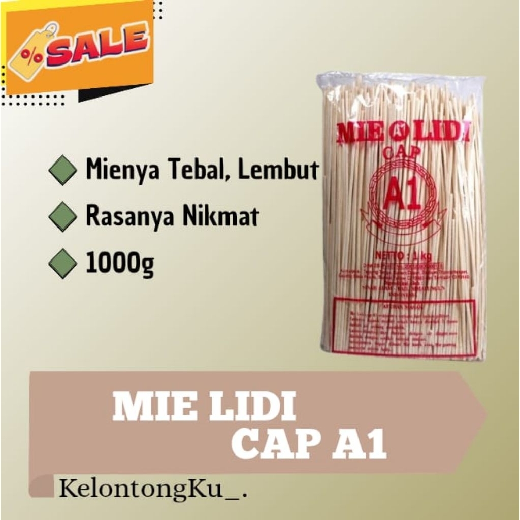 Mie Lidi Cap A1 / Bahan Mie gomak, 1Kg