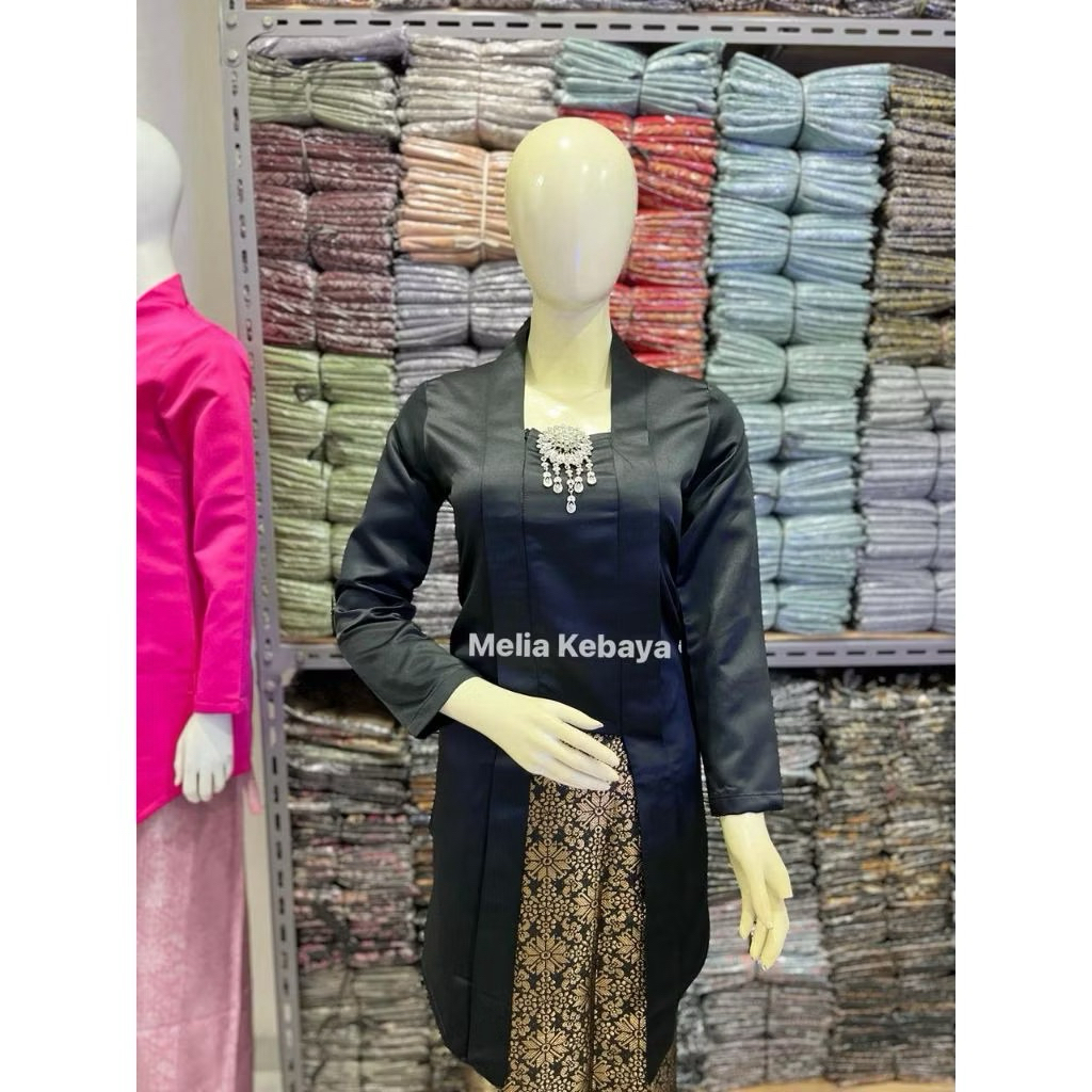 Davi kebaya - One Set Kebaya Tunik Polos Kutu Baru Jumbo XXXL / Atasan Kebaya Tunik Kurung Busui Kut