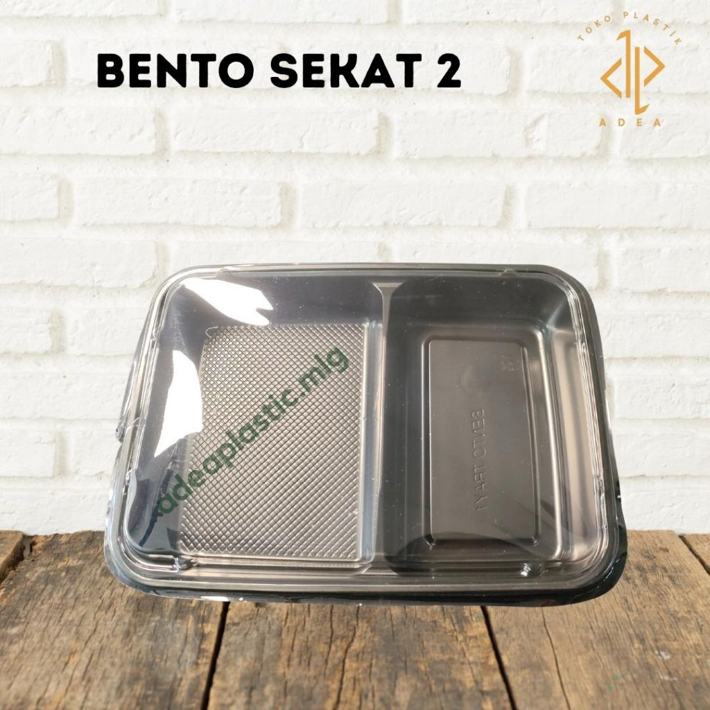 Mika Bento Sekat 2 / Mika Bento Hitam dengan Sekat 2
