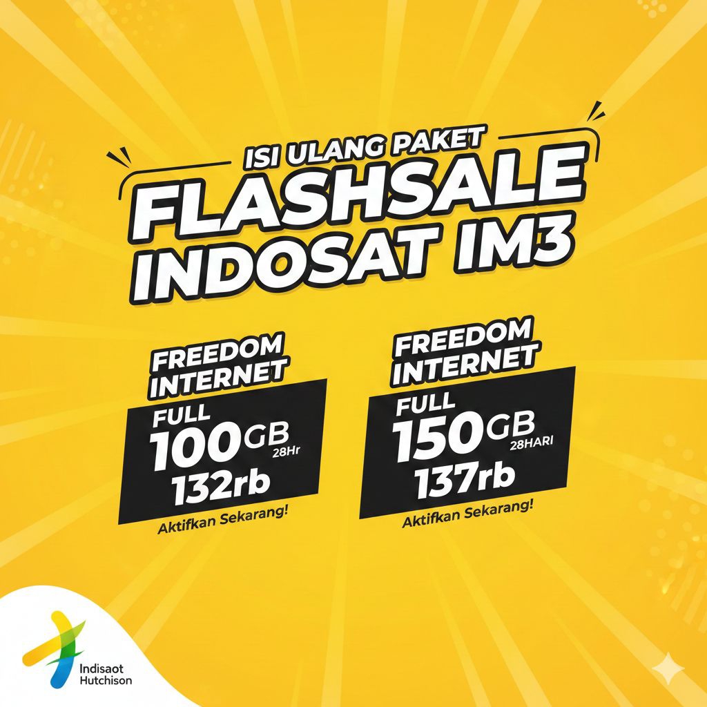 PROMO Isi Ulang Paket Freedom internet 100GB & 150GB