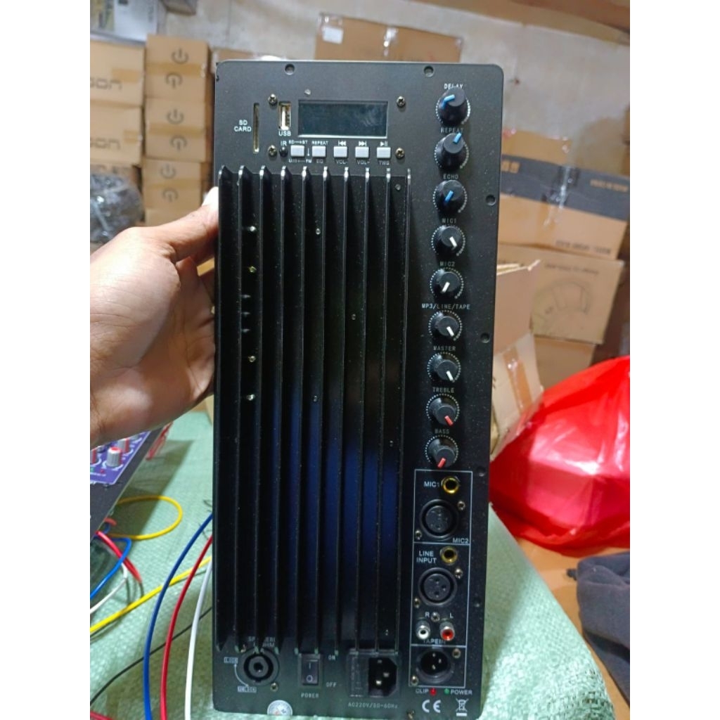 Power kit speaker aktif USB Bluetooth ukuran 16x38cm / mesin speaker aktif