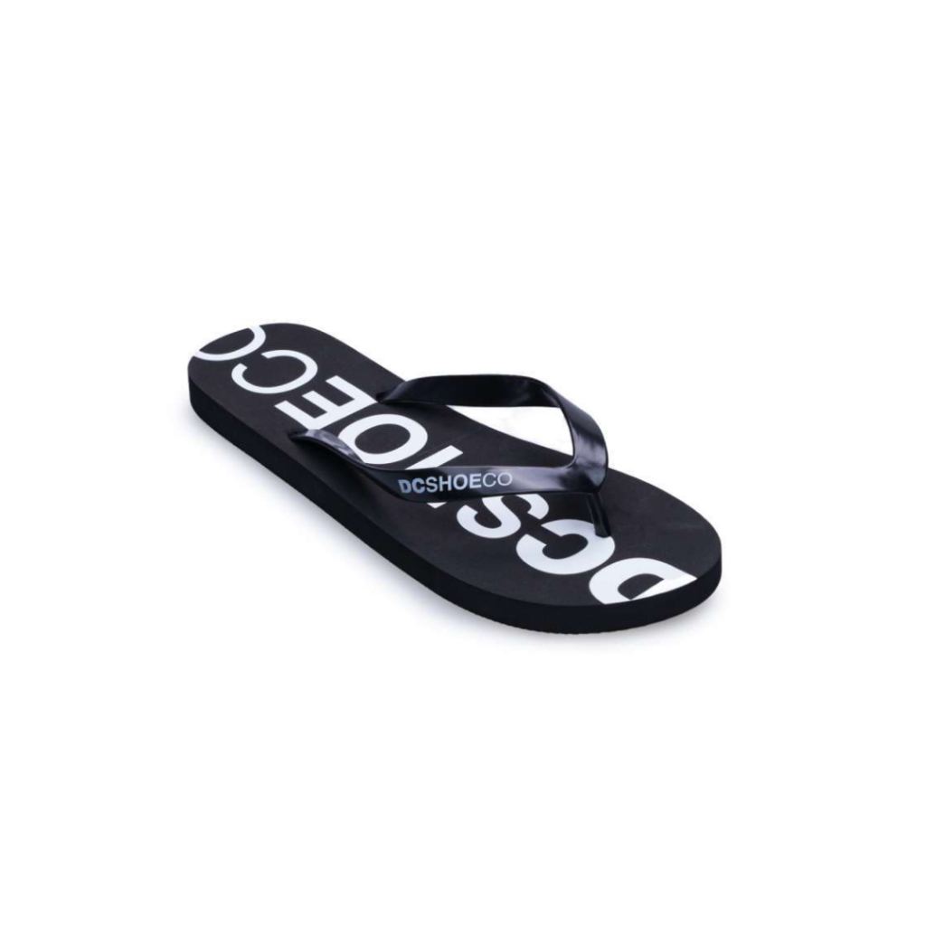 DC Shoes Sandal Jepit Pria Original 3PSDL Sandal BKW Hitam Putih Desain Stylish & Modern Cocok untuk