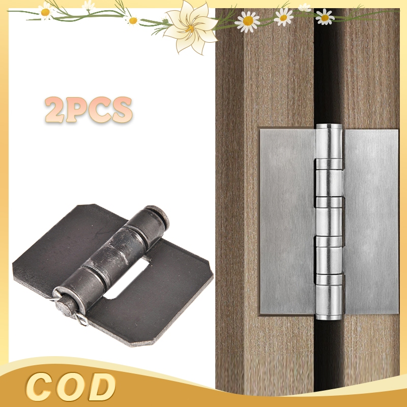 —2pcs— Set Engsel Berat Carbon Steel Bentuk Bendera Dapat Dibongkar Pasang Pintu Besi Dan Konstruksi