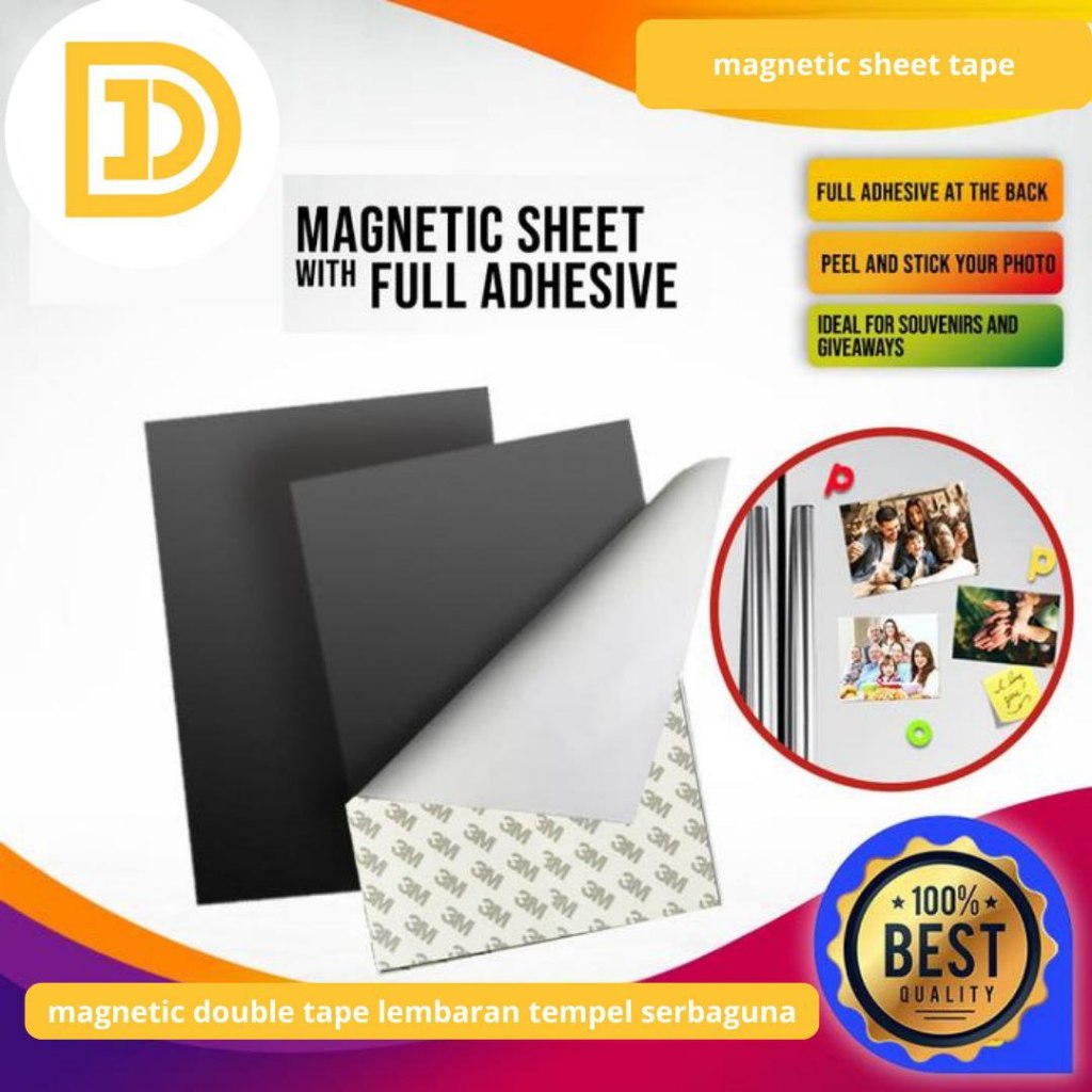 Magnet Lembaran Tape 3m Magnetic Sheet Lembar Double Tape Serbaguna serta Flexibel