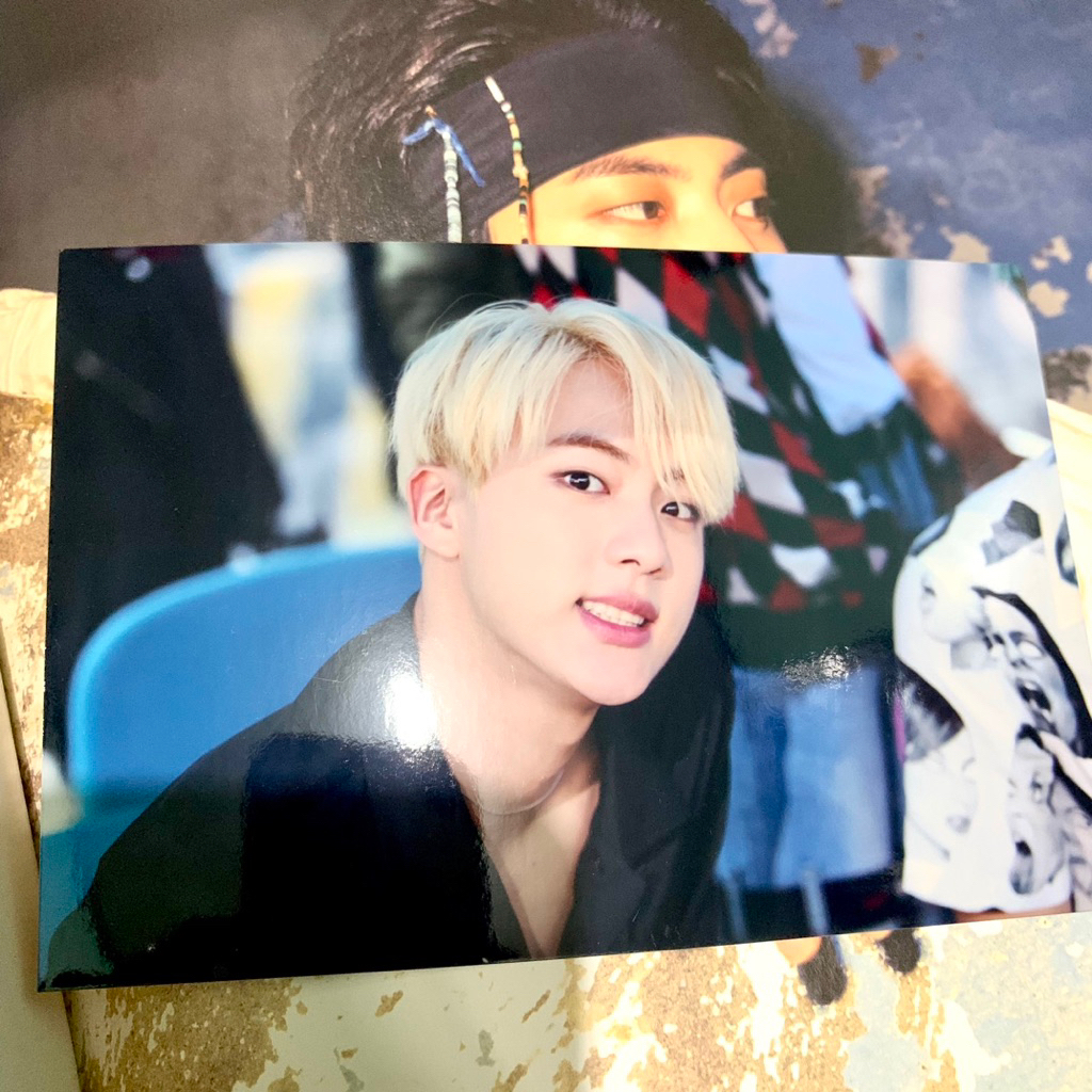 postcard photo oneul live photo bts official blonde fire