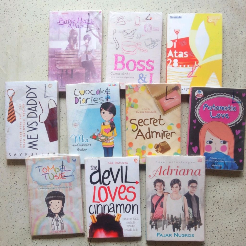 Buku Novel, SECRET ADMIRER, Di Atas 28, BOSS and I, APARTEMEN SYNDROME, SUPER FATHER, ME vs DEDDY, D