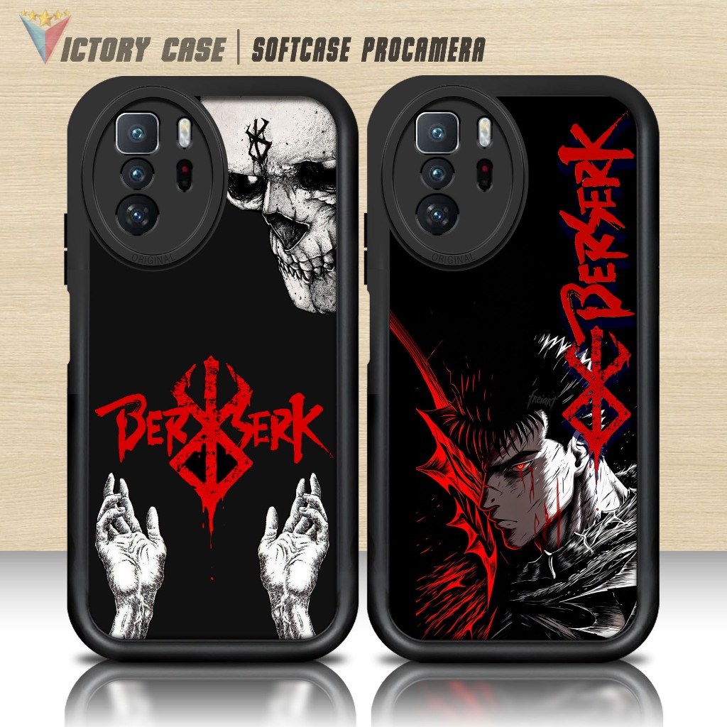 Softcase Glass kaca untuk REDMI NOTE 10 PRO 5G POCO X3 GT BERSERK Casing Handphone Case Procamera