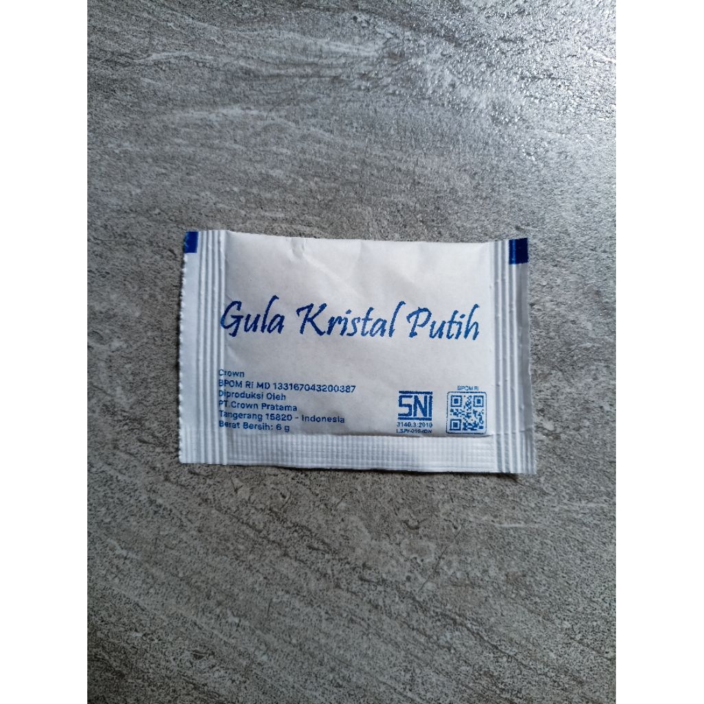 Gula putih sachet/ gula pasir kemasan/ white sugar sachet/ gula polos hotel/ gula kristal sachet