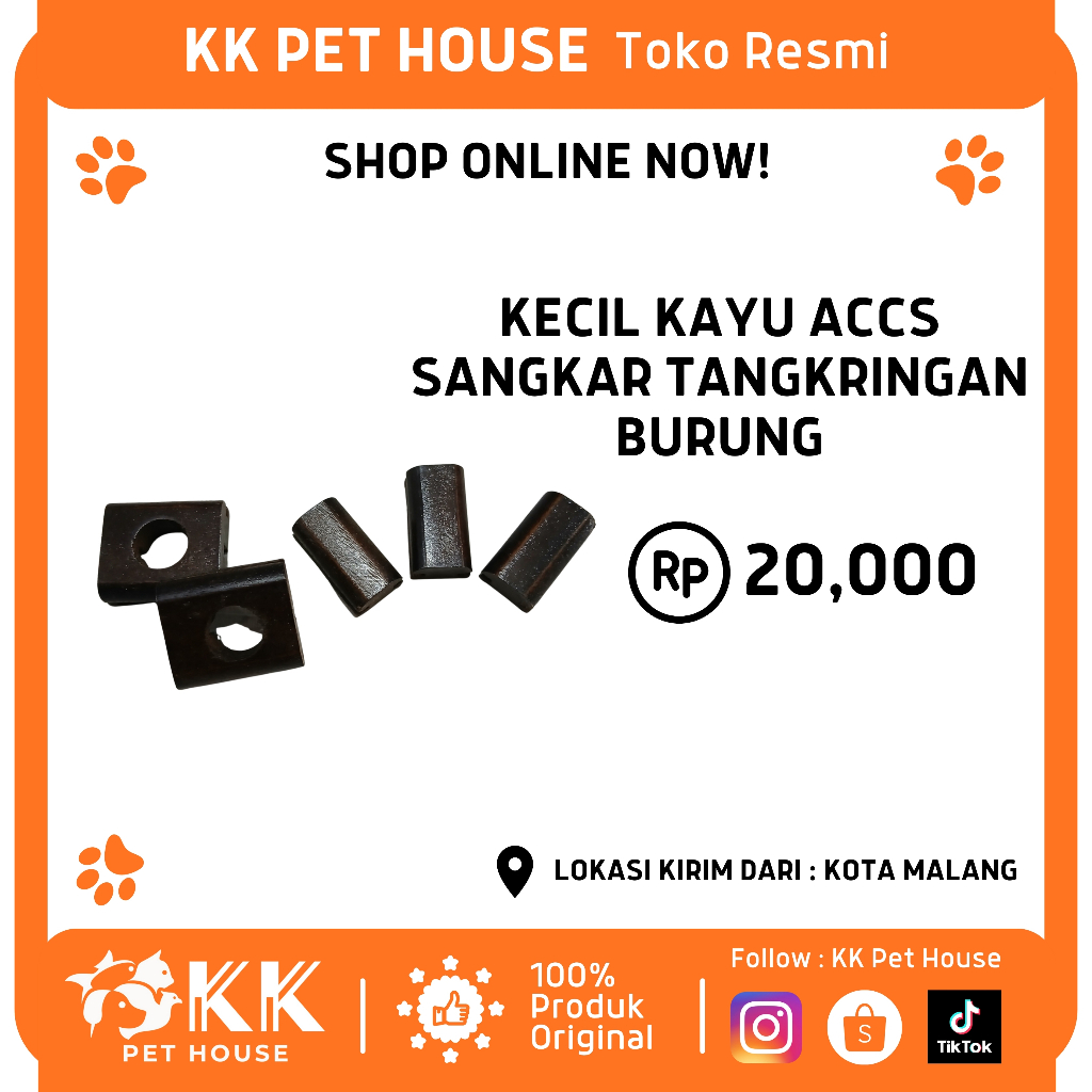 0169-KECIL KAYU ACCS SANGKAR TANGKRINGAN BURUNG