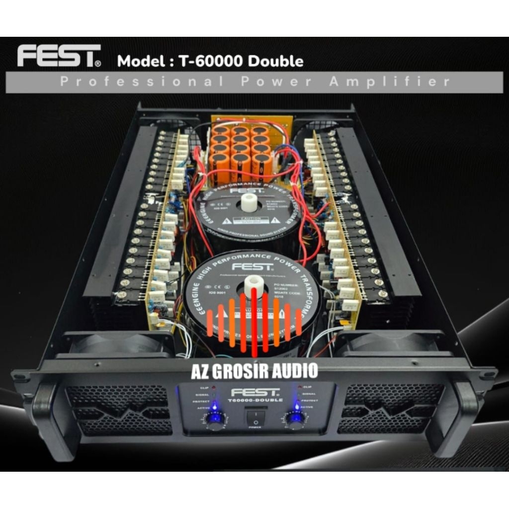 Power amplifier fest T60000 power fest t 60000 Doble travo class GB