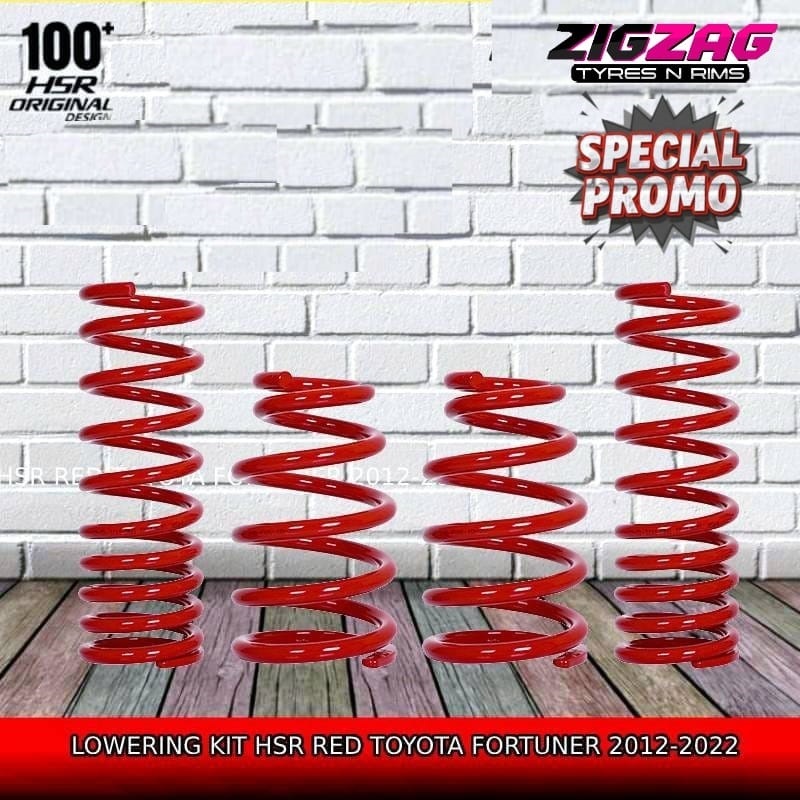 Lowering HSR Red Fortuner Spring Per Ceper Lowering Kit HSR Wheels