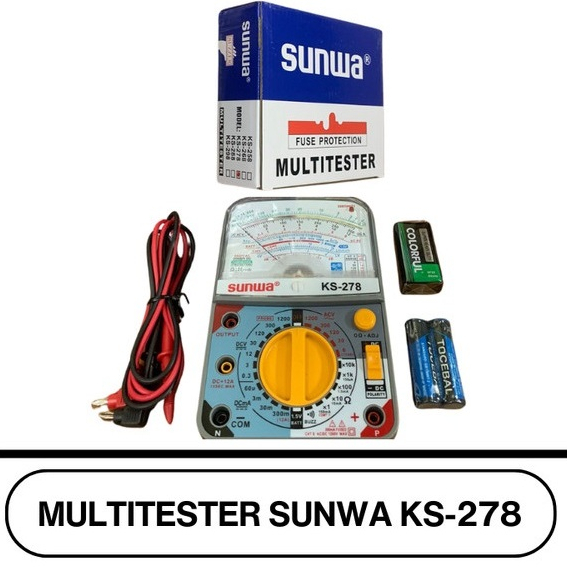 Multimeter Sunwa KS-278 Multitester Sunwa Original KS278 Multi Tester Avometer Analog Tester