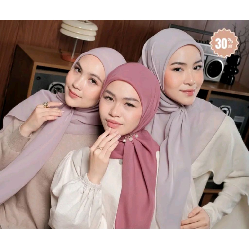 Hijab Segi Empat Instan 2 Layer Adem, Nyaman Dipakai