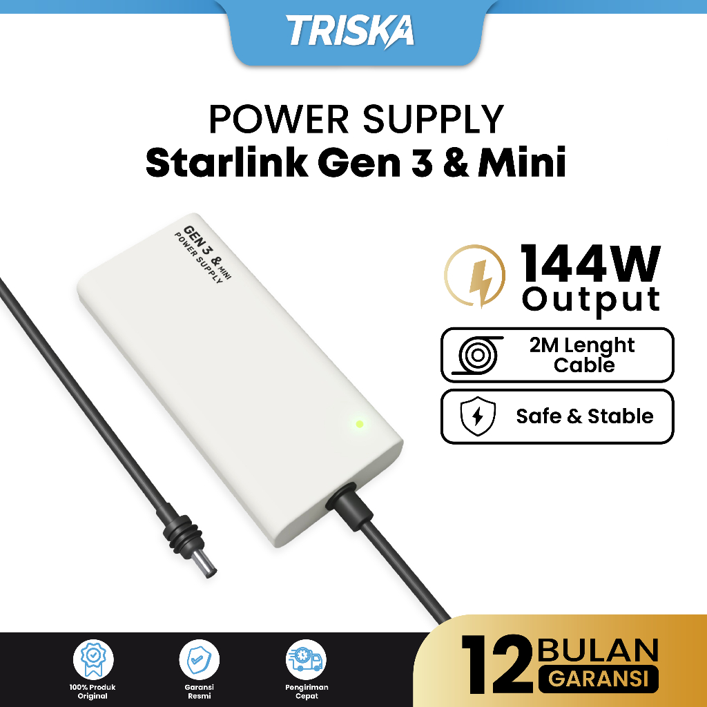 Power Supply Adaptor Starlink Gen 3 v4 dan Starlink Mini