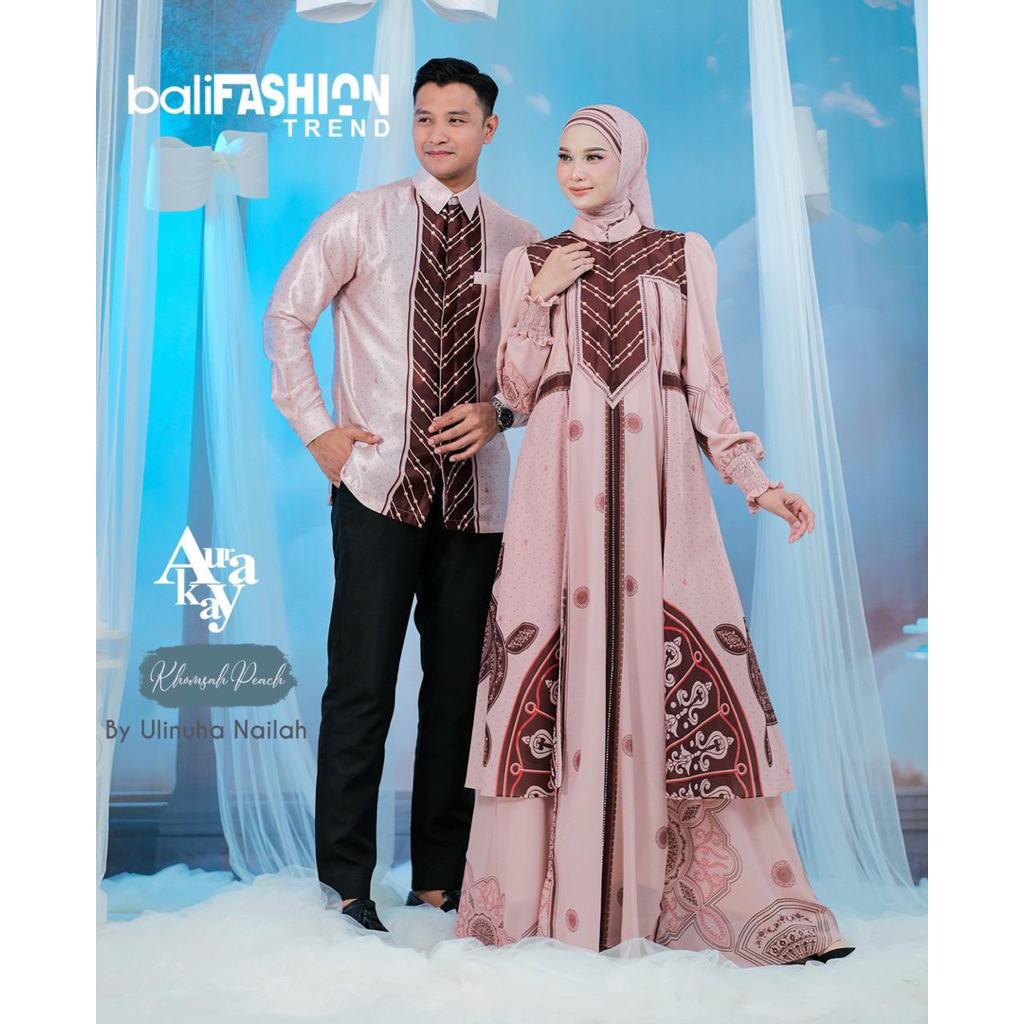 AURAKAY GAMIS DRESS KHOMSAH SET HIJAB ORI BY AURAKAY