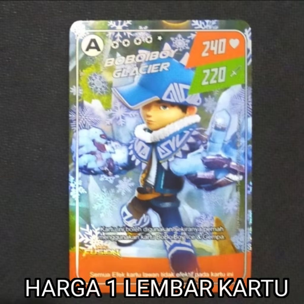 [BACA DESKRIPSI] Boboiboy Monsta Galaxy Card Boboiboy Glacier Merah Dari Pek Fusion (Silver)