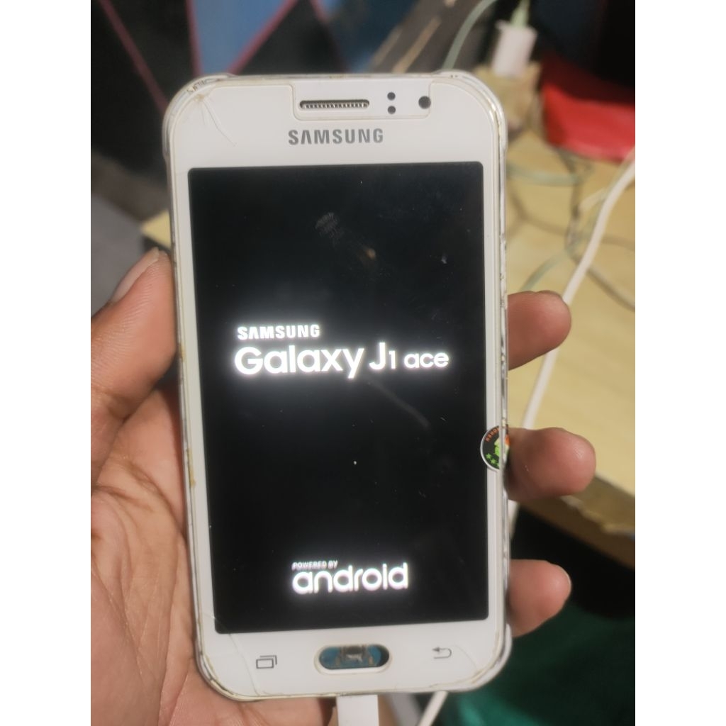 Lcd Samsung J1 Ace original copotan asli normal original Amoled warna putih
