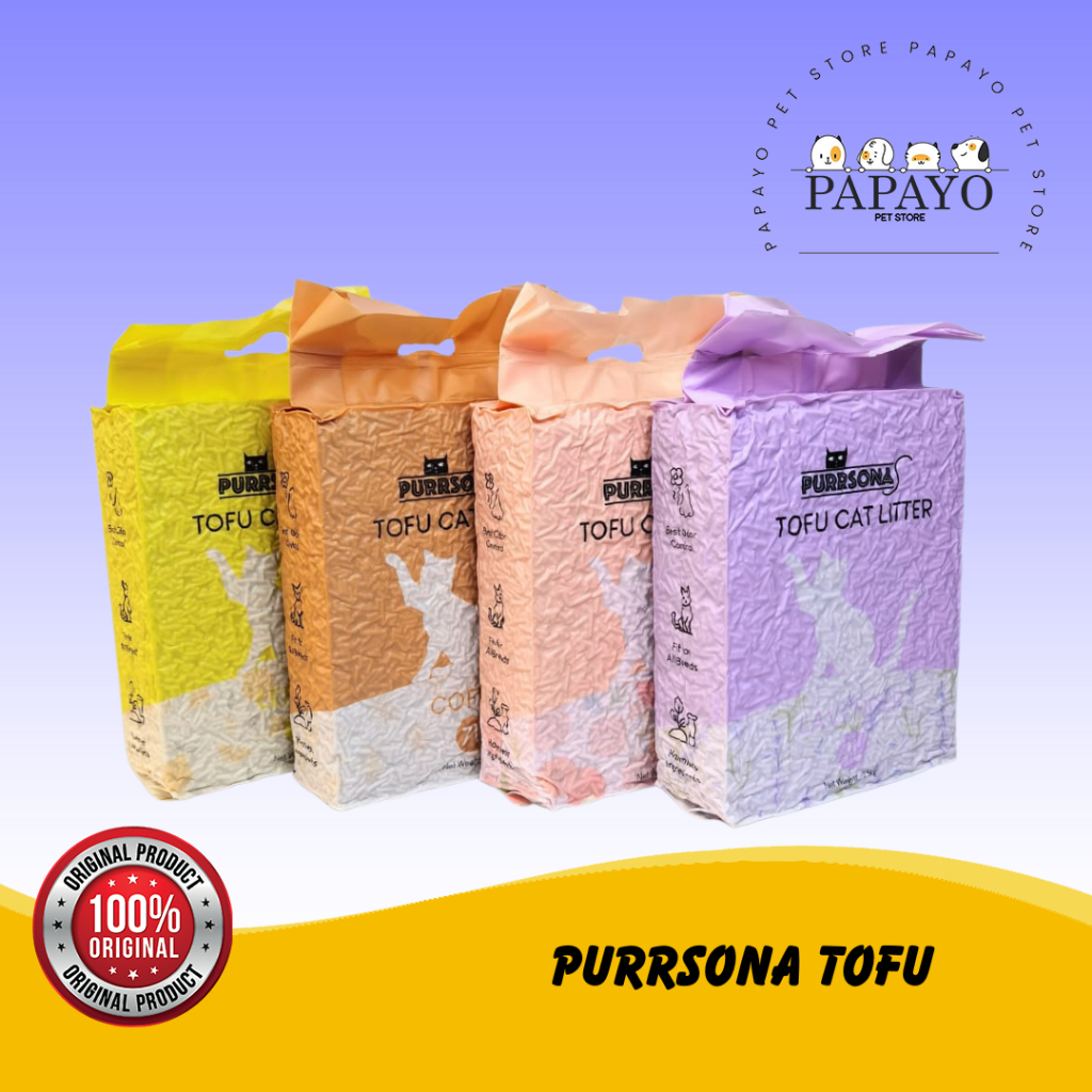 Purrsona - Tofu Cat Litter 7L - Pasir Tofu Purrsona - Purrsona Tofu Cat Litter