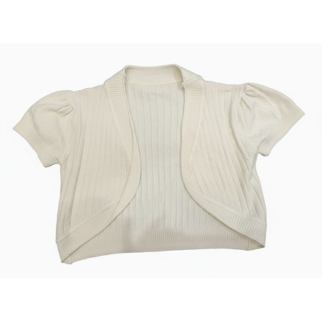 CROP OUTER PUTIH PENDEK