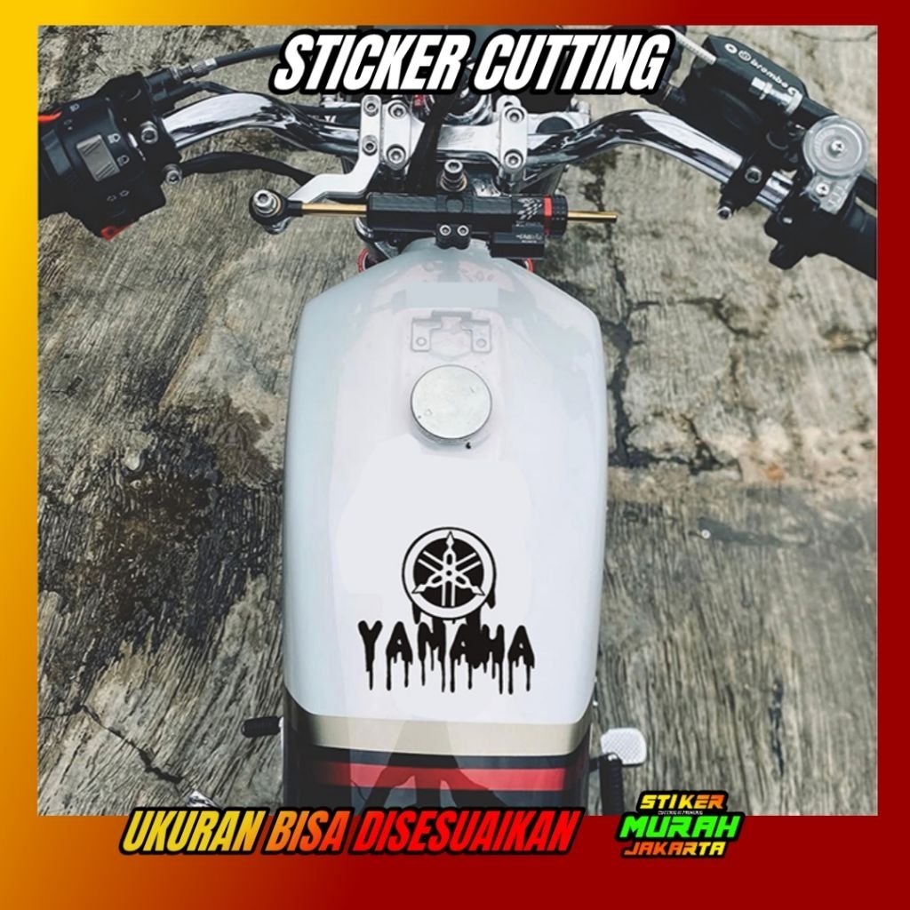 STIKER TANGKI BENSIN RX KING LOGO YAMAHA 5 STICKER CUTTING CUSTOM TRANSPARAN