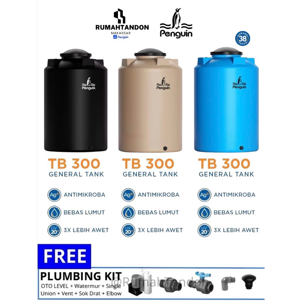 Tangki Air / Toren Air / Tandon Air Penguin 3000 Liter - TB 300