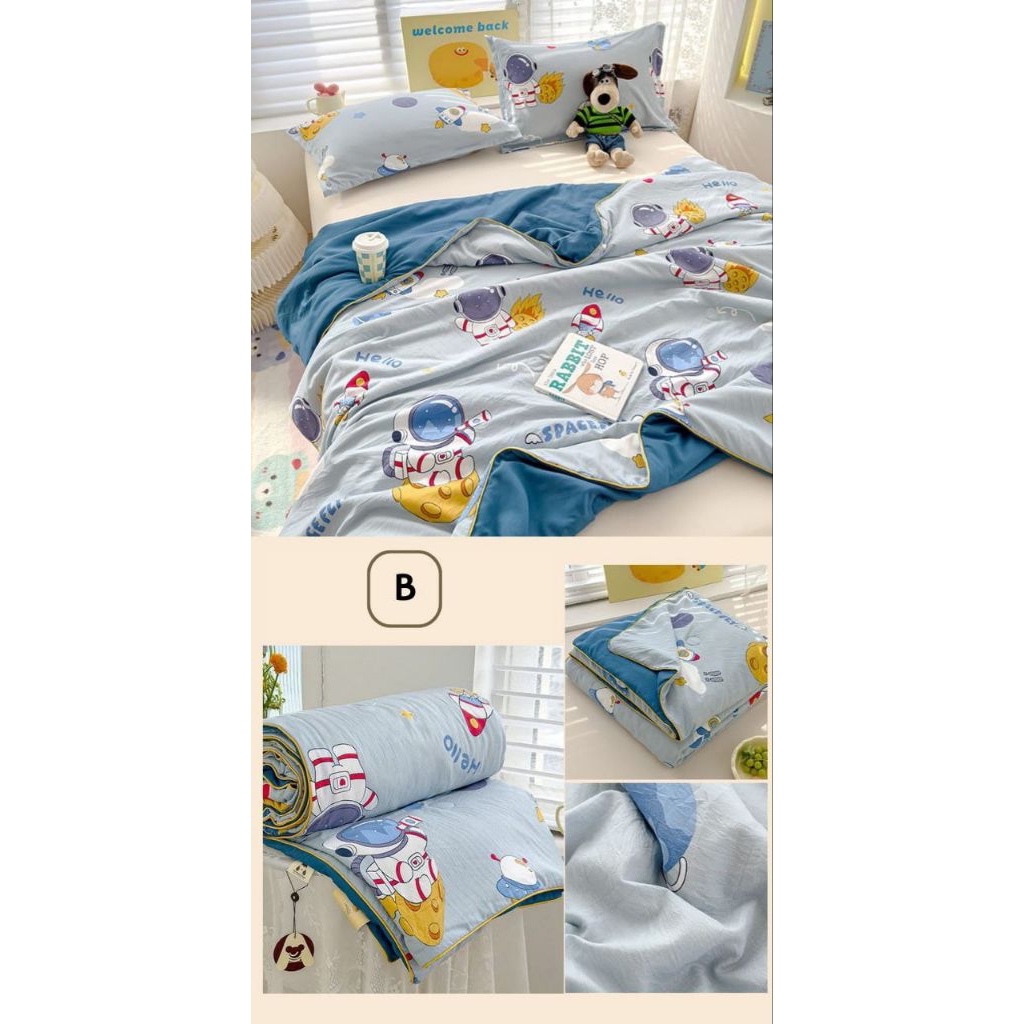 Selimut bedcover lembut katun organik