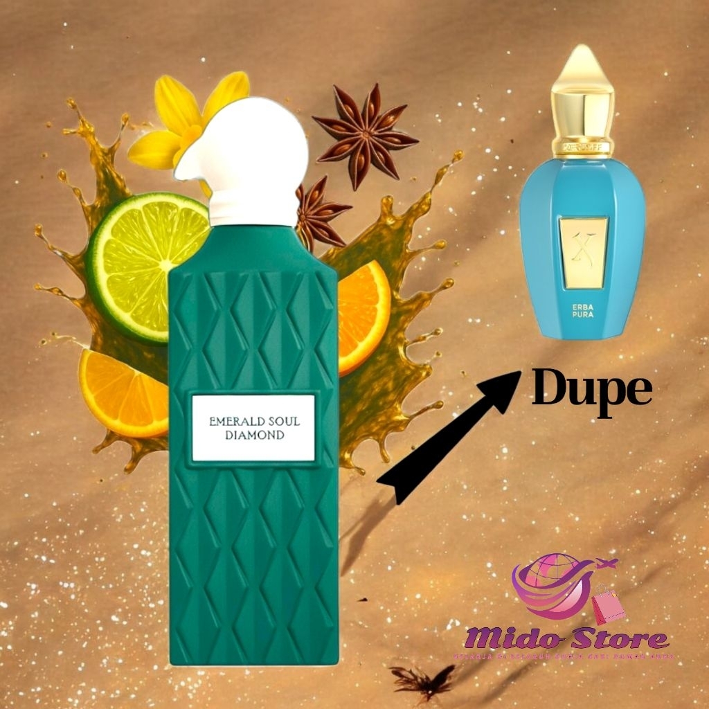 EMERALD SOUL 150ML Ibrahim Al-Qurashi ibraq impor Arab Saudi Dupe Xerjoff Ebra pura.