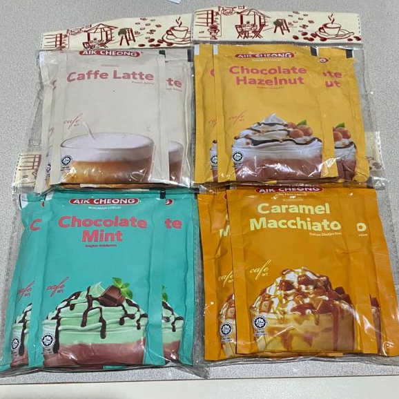 Aik Cheong Chocolate Mint Chocolate Hazelnut Caffe Latte Caramel Macchiato