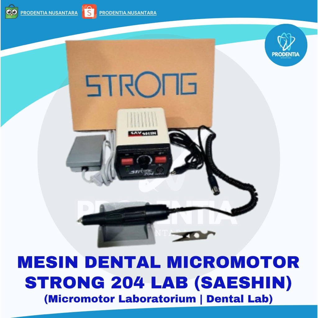 MESIN DENTAL MICROMOTOR STRONG 204 LAB Micromotor Laboratorium | Dental Lab - (SAESHIN)
