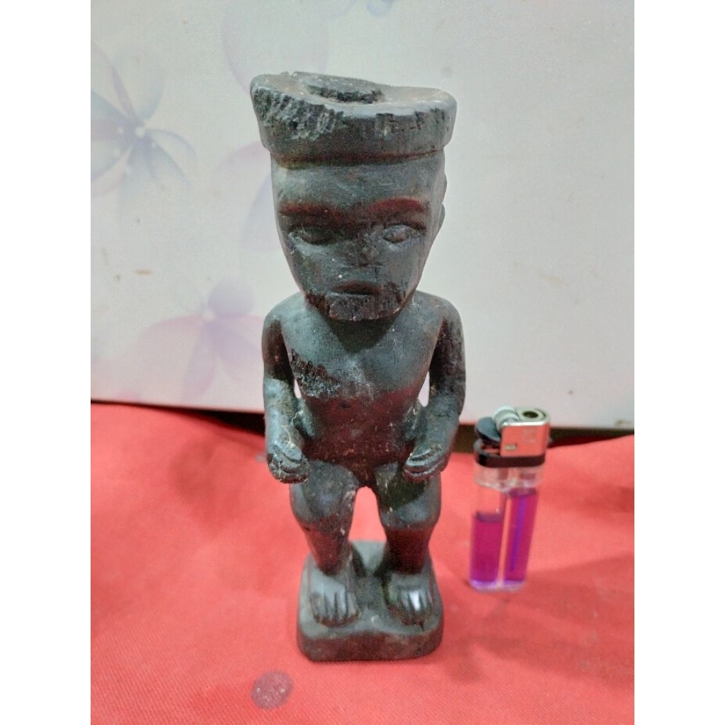 Patung antik dayak paser dari kayu tinggi17cm