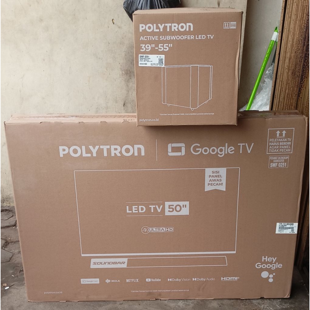 led polytron 50" 4k smart android mola tv internet ultra hd youtube dvb t2 dvb s2 usb movie hdmi lcd