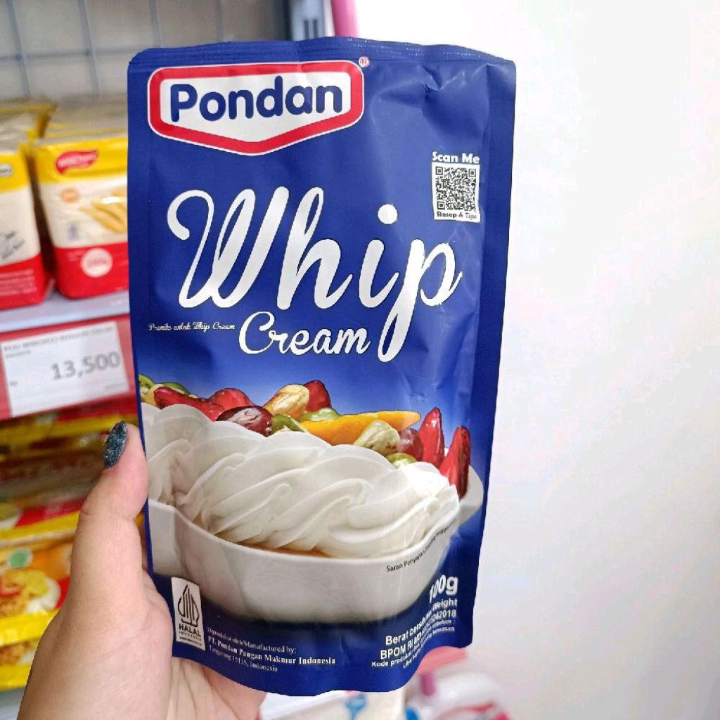 [ 100 GRAM ] Pondan Whip Cream 100 Gram / Whipping Cream Pondan 100 Gram