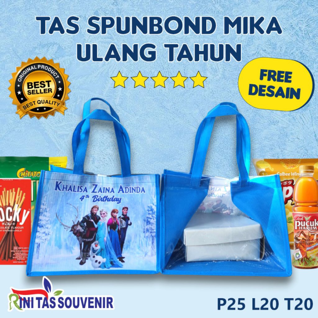 BEST SELLER TAS SOUVENIR ULTAH GOODIE BAG ULANG TAHUN TAS ULANG TAHUN PVC