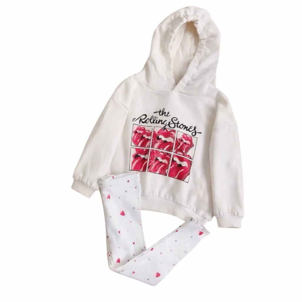 The Rolling Stones - Sweater Hiidie Legging For Baby Girl - 3-6 6-9 Month