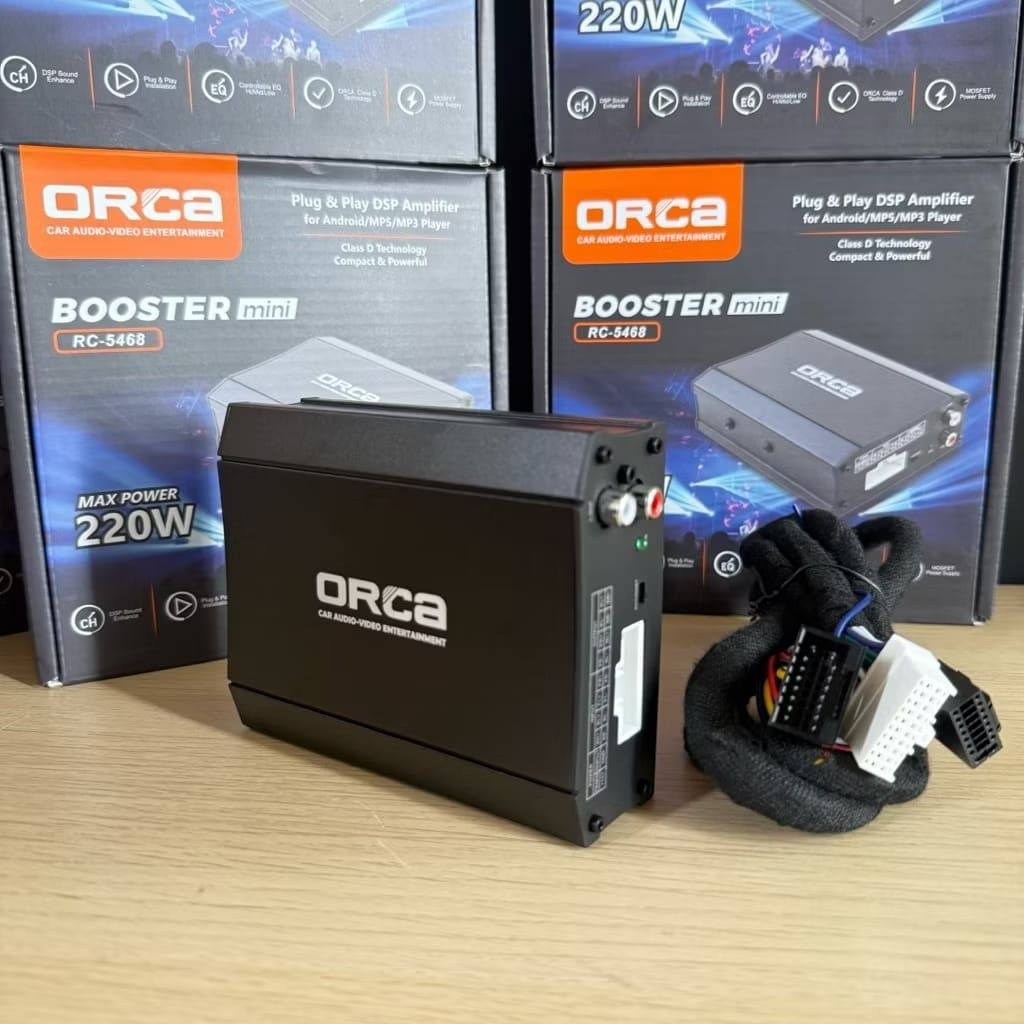 DSP Amplifier 4 Channel ORCA RC-5468 Plug & Play Android Digital Signal Sound Processor Power Boster
